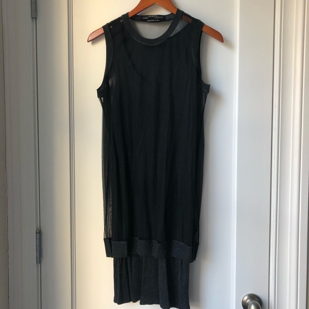 New. All Saints two piece tank dress in gray.